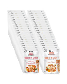 BRIT Care Fillets in Gravy Mix Geschmacks in Soße mit Huhn, Pute und Lachs für Katzen 48x85 g