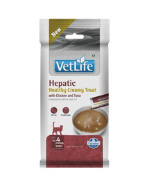 FARMINA Vet Life Cat Hepatic Creamy 60 g z kurczakiem i tuńczykiem, kremowy przysmak wspierający pracę wątroby