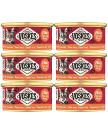 VOSKES Jelly Tuna with Shrimp 6x85 g100% tuńczyk z krewetką w galaretce, karma uzupełniająca dla kota