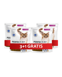 PERFECT FIT Antihairball 1+ Trockenfutter mit Huhn für adulte Katzen 4 x 750 g