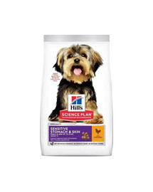 HILL'S Science Plan Adult Small Mini Sensitive Stomach and Skin Chicken für empfindliche Hunde kleiner und miniaturer Rassen 6 kg