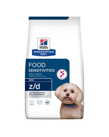 HILL'S Prescription Diet Canine z/d Mini Food Sensitivities für kleine Hunderassen mit empfindlichem Verdauungssystem 6 kg