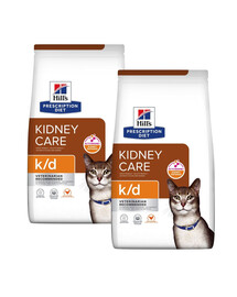 HILL'S Prescription Feline Diet Kidney Care k/d unterstützt die Nierenfunktion  für Katzen 2x8 kg