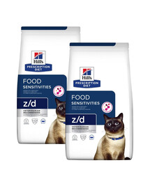 HILL'S Prescription Diet z/d Food Sensitivities Activ Biome für Katzen mit empfindlichem Verdauungssystem 2x6kg