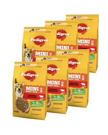 PEDIGREE Adult Mini mit Rindfleisch und Gemüse für kleine Hunderassen 6x2,6 kg