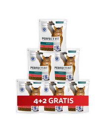 PERFECT FIT (Sterile 1+) Reich an Rindfleisch – Trockenfutter für Katzen nach der Sterilisation 6 x 750 g