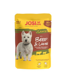JOSERA JosiDog Nassfutter mit Rind und Lamm in Soße für adulte kleine Hunde 100 g