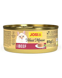 JOSERA JosiCat Finest Mousse with Beef Nassfutter mit Rind für Katzen getreidefrei 85 g