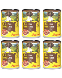 JOSERA Meat Lovers Nassfutter mit Lamm für adulte Hunde getreidefrei 6x800g