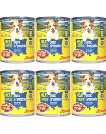 JOSERA Meat Lovers Nassfutter mit Ente und Kürbis für adulte Hunde getreidefrei 6x400g
