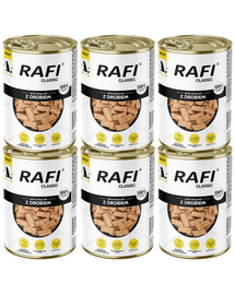 RAFI Classic Nassfutter mit Geflügel in Soße für adulte Hunde aller Rassen 6x1240 g