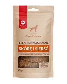 MACED Steaks Snacks mit Lachs und Ente zur Unterstützung von Haut und Fell 90g