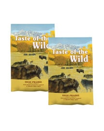 TASTE OF THE WILD High Prairie mit Bison und geröstetem Hirsch für alle Hunde getreidefrei 2x5,6 kg