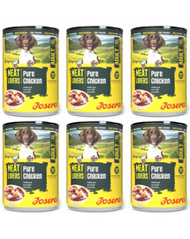 JOSERA Meat Lovers Nassfutter mit Huhn für adulte Hunde getreidefrei 6x400g