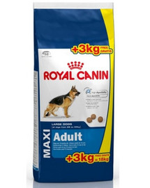 ROYAL CANIN MAXI Adult Trockenfutter für große Hunde 15 kg + 3 kg gratis
