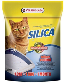 VERSELE-LAGA Silica Silicatstreu mit absorbierenden Granulaten für Katzen 5 L
