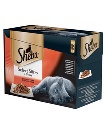 SHEBA Selection in Sauce Saftige Geschmacksrichtungen 12 x 85g