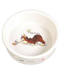 TRIXIE Keramiknapf mit Comic-Katzenmotiv