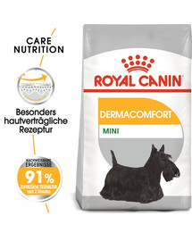 ROYAL CANIN DERMACOMFORT MINI Trockenfutter für kleine Hunde mit empfindlicher Haut 1 kg