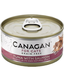 CANAGAN Cat Tuna with Salmon Nassfutter für Katze Thunfisch mit Lachs 75 g