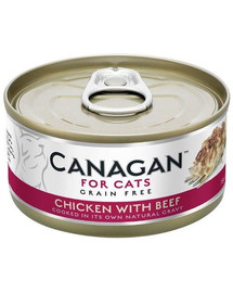 CANAGAN Cat Chicken with Beef Nassfutter für Katze Huhn mit Rind 75 g