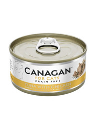 CANAGAN Cat Tuna with Chicken Nassfutter für Katze Thunfisch mit Huhn 75 g