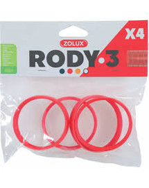 ZOLUX 4 Ringe für Rody-Röhre rot
