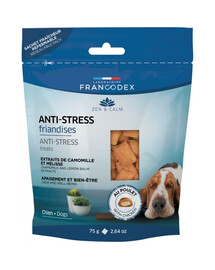 FRANCODEX Zahnpflegesnack mit Huhn für adulte Hunde aller Rassen für überaktive und ängstliche Hunde 75 g