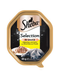 SHEBA Selection 85g mit Huhn - Katzennassfutter in Sauce