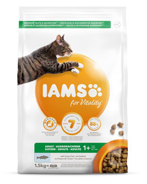 IAMS for Vitality für ausgewachsene Katzen mit Meeresfischen 1,5 kg