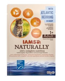 IAMS Naturally mit Hering aus dem Atlantik in Sauce 85 g