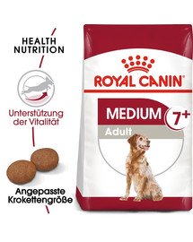 ROYAL CANIN MEDIUM Adult 7+ Trockenfutter für ältere mittelgroße Hunde 30 kg (2 x 15 kg)