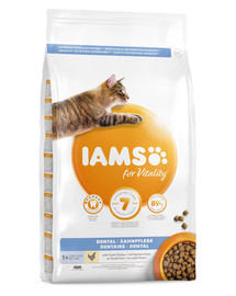 IAMS For Vitality Dental Trockenfutter für ausgewachsene Katzen 3 kg Mundhygiene