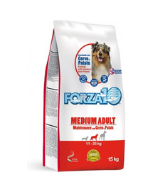 FORZA10 Medium Maintenance mit Hirschen und Kartoffeln Trockenfutter für ausgewachsene mittelgroße Hunde 15 kg