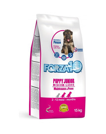 FORZA10 M/L Maintenance Puppy Junior mit Fisch Welpentrockenfutter für mittlere und große Rassen 15 kg