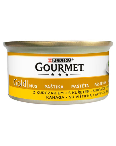 GOURMET Gold Hühner-Mousse 24x85g Nassfutter für Katzen