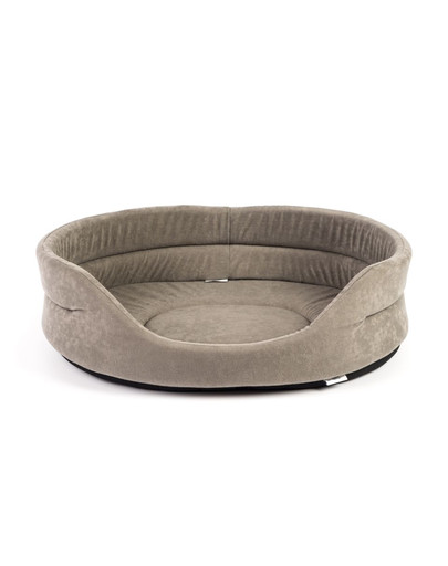 FERA Oval Hundebett 75x62x22 cm grau