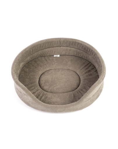 FERA Oval Hundebett 75x62x22 cm grau