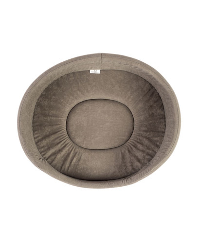 FERA Oval Hundebett 75x62x22 cm grau