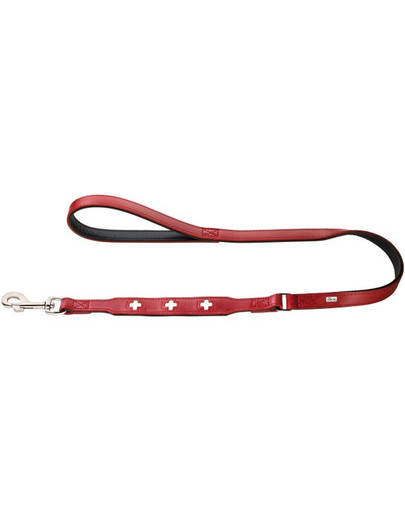 HUNTER Schweizer Lederleine 1,8cm/1m rot