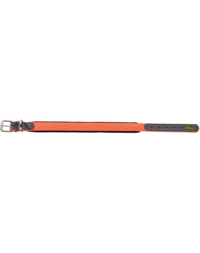 HUNTER Convenience Comfort Hundehalsband Größe M (50) 37-45/2,5cm orange neon