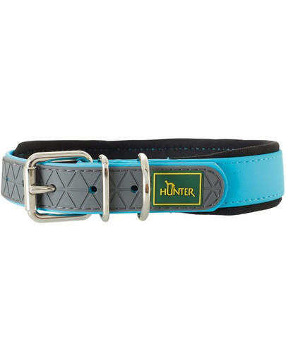 HUNTER Convenience Comfort Hundehalsband Größe M-L (55) 42-50/2,5cm türkis