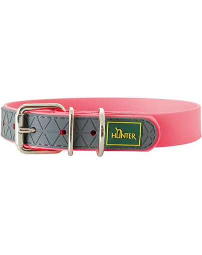 HUNTER Halsband Convenience M-L (55)  42-50/2,5cm rosa neon