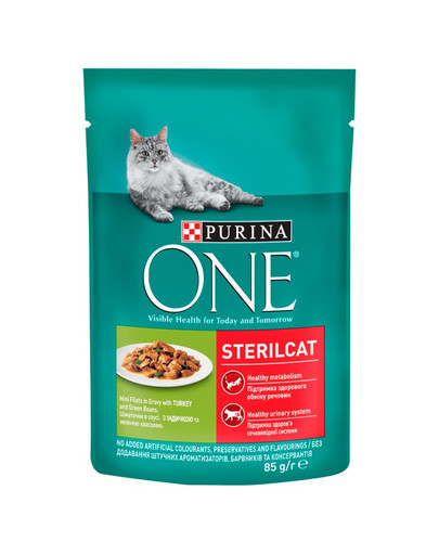 PURINA ONE Sterilcat mit Truthahn 85g Nassfutter für sterilisierte Katzen