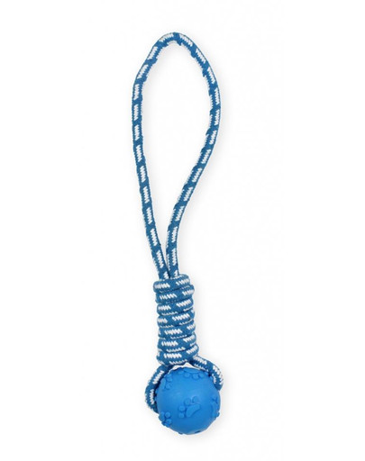 PET NOVA DOG LIFE STYLE Kauspielzeug Knochen + Seil Minze Aroma 40cm Blau