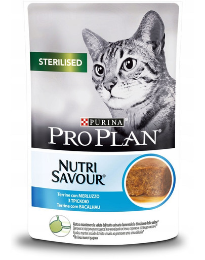 PURINA PRO PLAN Sterilised 24 x 85 g Kabeljau für kastrierte Katzen