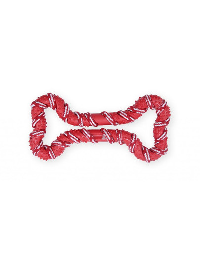 PET NOVA DOG LIFE STYLE Kauspielzeug Seil Knochen, Minze Aroma 20cm rot