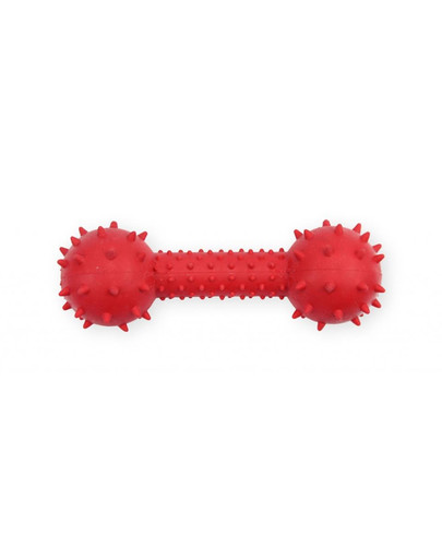 PET NOVA DOG LIFE STYLE Kauspielzeug Hantel mit Glocke Rindfleisch Geschmack 14cm Rot
