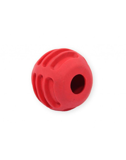 PET NOVA DOG LIFE STYLE Kauspielzeug Leckerlieball Rindfleisch Geschmack 6cm rot