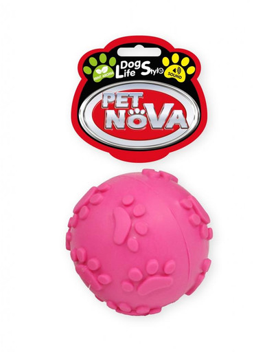 PET NOVA DOG LIFE STYLE Kauspielzeug Ball mit Tone Minze Aroma 6cm rosa